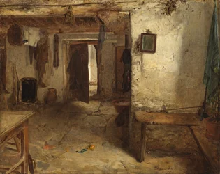 Interior de una cabaña en las Tierras Altas del Oeste