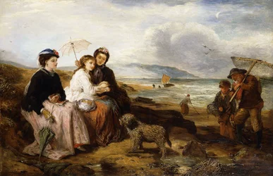 En la playa, 1877