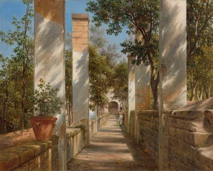 Pérgola con naranjas