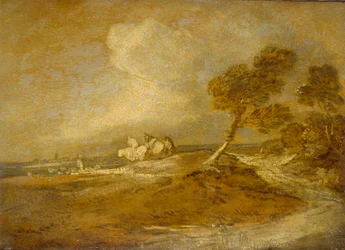 Un paisaje con jinetes