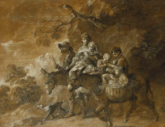 Una familia campesina yendo al mercado
