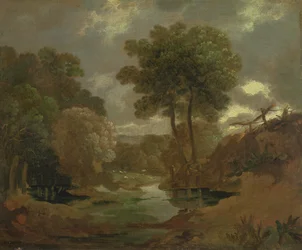 Un estanque en el bosque, 1750