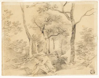 Gainsborough dibujando en el bosque