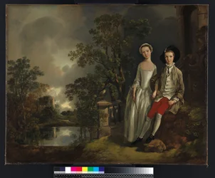 Retrato de Heneage Lloyd y su hermana, Lucy, c.1750