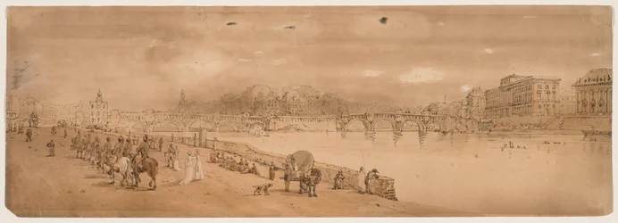 Una Selección de Veinte de las Vistas Más Pintorescas de París: Vista del Pont Neuf y la Casa de la Moneda