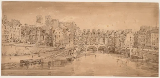 Una selección de veinte de las vistas más pintorescas de París: Vista del Pont St. Michel, tomada desde el Pont Neuf