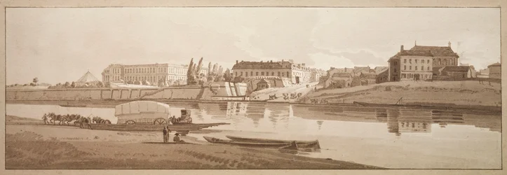 Una selección de veinte de las vistas más pintorescas de París: Vista del Palacio y Pueblo de Choisi a orillas del Sena