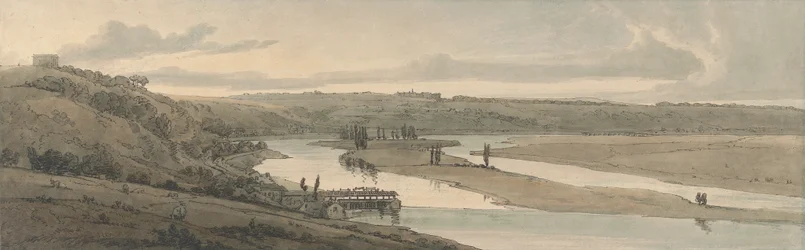 Las obras hidráulicas de Marly y St. Germain-en-Laye vistas a lo lejos