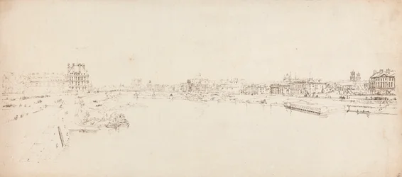 Vista de las Tullerías y el Puente desde el Puente de la Concordia