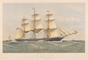 Clipper Lahloo, 799 Tons, preparándose para desembarcar Piloto frente a los Owers