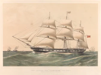 The Clipper Ship Yorkshire 1100 Tons, c.1857-60 (litografía coloreada)