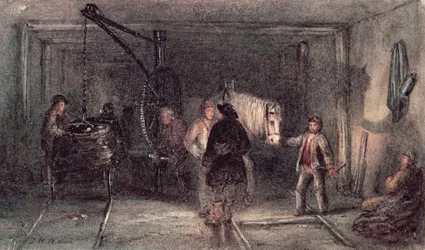 Ponis de mina y carro