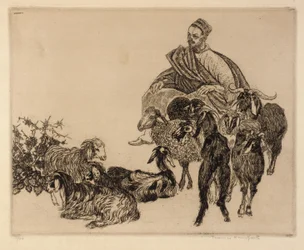 Sin título (Árabe con cabras)