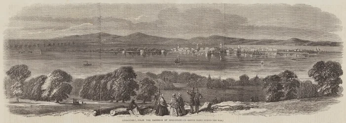 Cronstadt, desde los jardines de Orenbaum