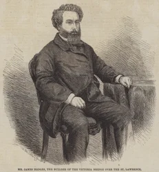 El Sr. James Hodges, el constructor del Puente Victoria sobre el San Lorenzo