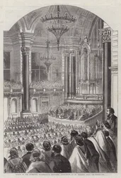 Velada de la Asociación Cooperativa Providente de Liverpool en el Salón de San Jorge