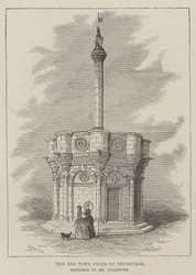 La antigua cruz de la ciudad de Edimburgo, restaurada por el Sr. Gladstone