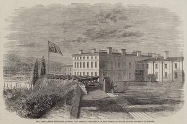 Los edificios del Parlamento, Quebec, la residencia oficial del Príncipe de Gales durante su estancia en Quebec