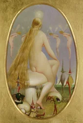 Hada sentada en un hongo, c.1860