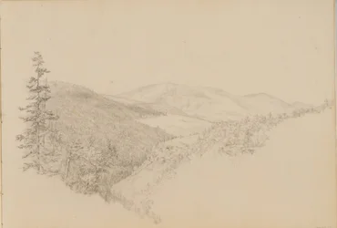 Kauterskill Clove del cuaderno de bocetos de paisajes y temas animales, ca. 1860-64