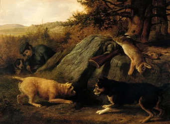 Los cazadores de conejos, 1850