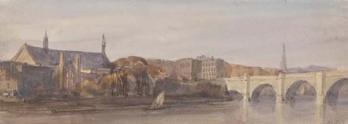 Vista de Westminster Hall y el puente desde Lambeth