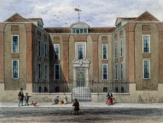 Una mansión antigua, llamada Pitchett Hall, lado sur de Union St., Southward, 1828