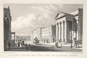 Capilla de Belgrave y lado oeste de Belgrave Square, de 