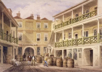 Bell Inn, Aldersgate Street, Londres, 1857