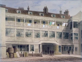 Belle Sauvage Yard, Ludgate Hill, Londres, c. 1850