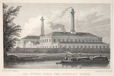 Fábrica de gas, cerca del canal de los Regentes, de 