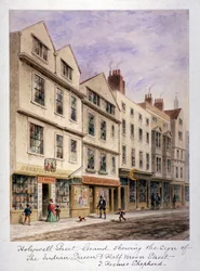 Holywell Street, Westminster, Londres, c. 1853