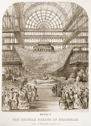 Inauguración del Palacio de Cristal en Sydenham por la Reina Victoria el 10 de junio de 1854