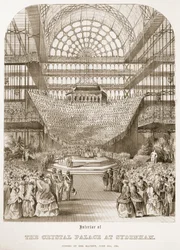 Inauguración del Palacio de Cristal en Sydenham por la Reina Victoria el 10 de junio de 1854