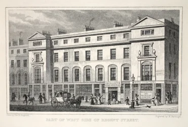 Parte del lado oeste de Regent Street, de 