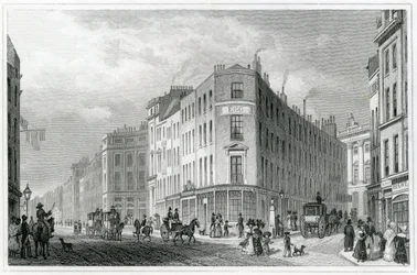 Piccadilly, desde Coventry Street, 1830
