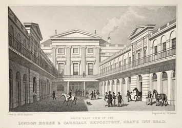 Vista SE del Depósito de Caballos y Carruajes de Londres, Gray