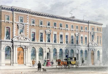 El nuevo edificio de Merchant Taylors y Hall, 1853