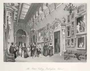 La galería de cuadros en el Palacio de Buckingham, de 