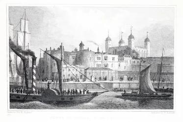 La Torre de Londres, desde el Támesis, de 