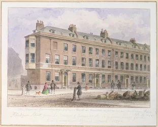 Vista de la Calle Fludyer hacia la Calle del Parlamento, 1859