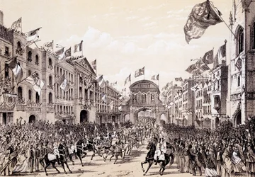 Visita de Napoleón III y la Emperatriz Eugenia a la Ciudad, 19 de abril de 1855