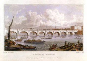 Puente de Waterloo, Londres, sobre el Támesis, 1817