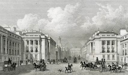 Waterloo Place y parte de Regent Street, pub.1828