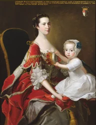 Retrato de Catherine Compton, condesa de Egmont, y su hijo mayor Charles Perceval, 1758