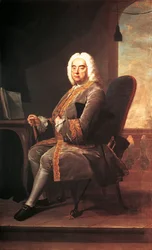 Retrato del compositor germano-inglés George Frideric Handel (1685-1759)