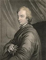 Retrato de John Dryden (1631-1700) grabado por Charles Edward Wagstaff (n.1808) pub. por William Mackenzie