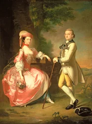 Sir John Pole, 5º Baronet, y su esposa, Elizabeth, 1755