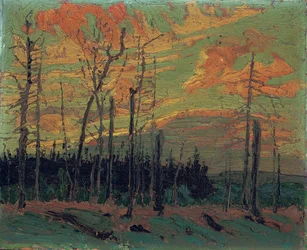 Tierra quemada al atardecer, 1915