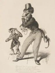 Mono elegante, de Monkey-ana, o Hombres en miniatura, julio de 1828